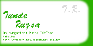 tunde ruzsa business card